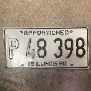 Vintage Illinois License Plate